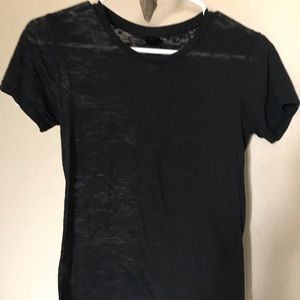 Alternative vintage soft burnout shirt black S